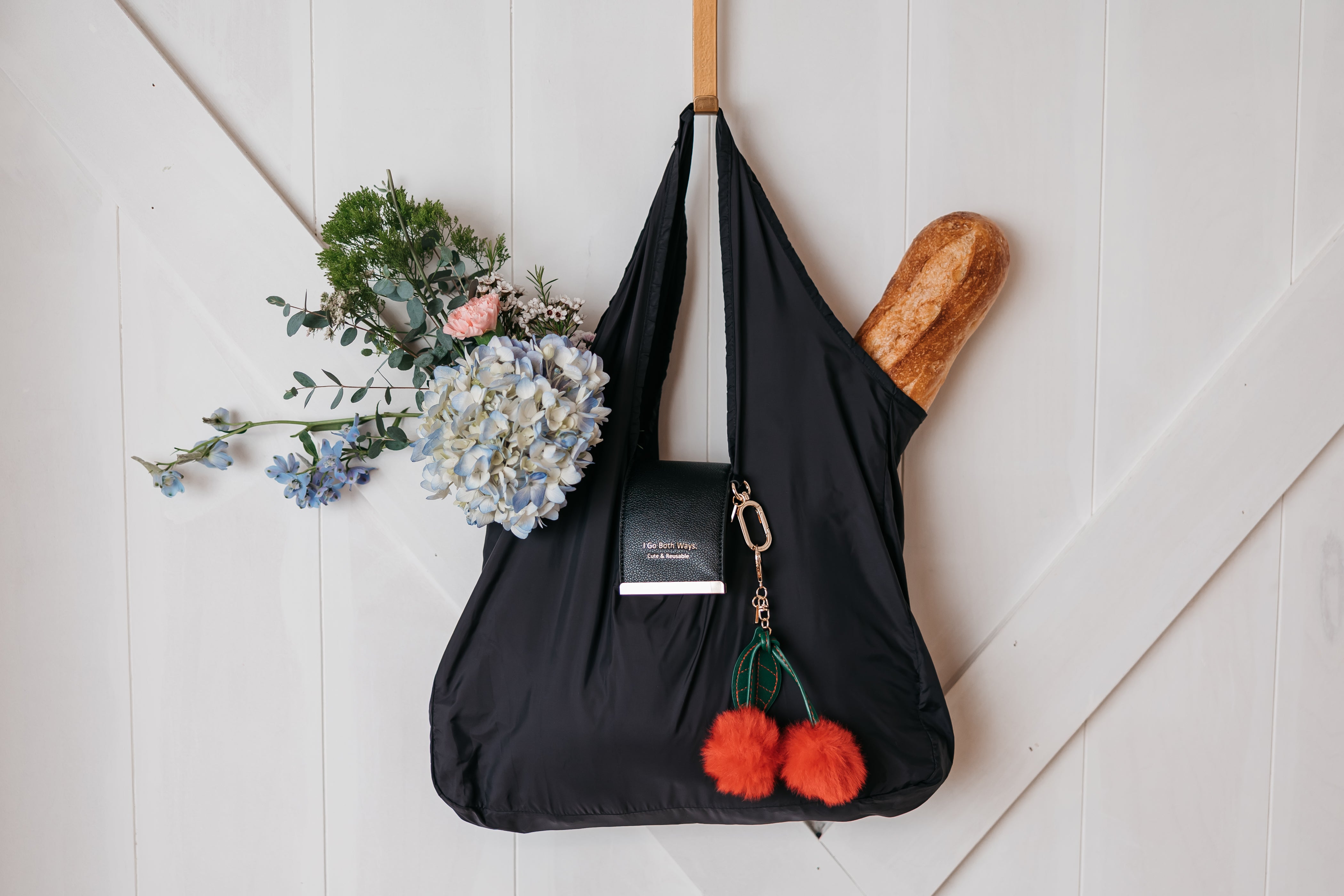 Reusable Market Bag Charm - Black