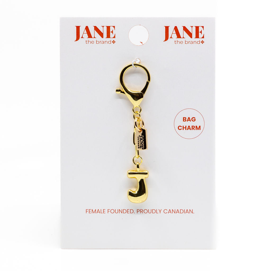 J - Bubble Letter Charm