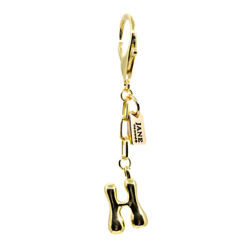 H - Bubble Letter Charm