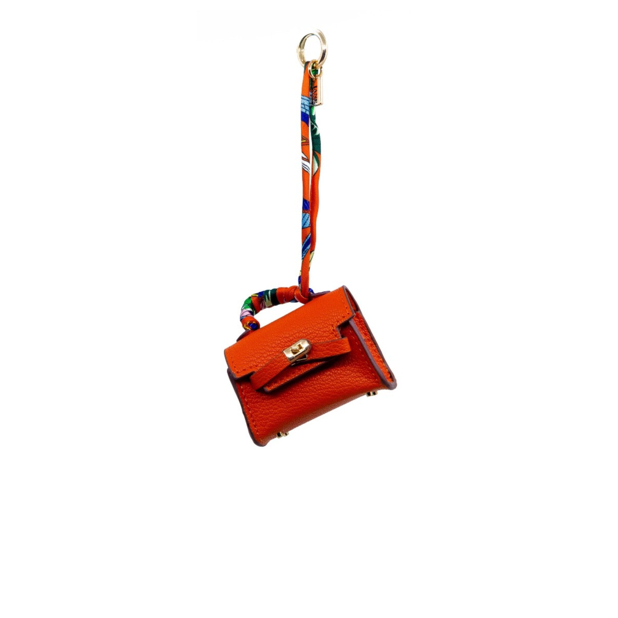 Mini Purse Charm in Orange