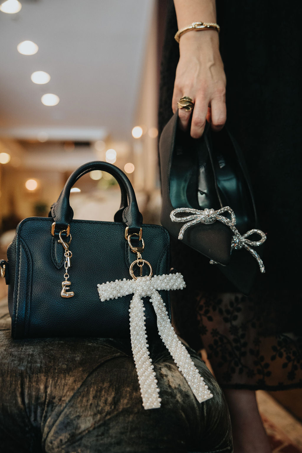 U - Bubble Letter Charm