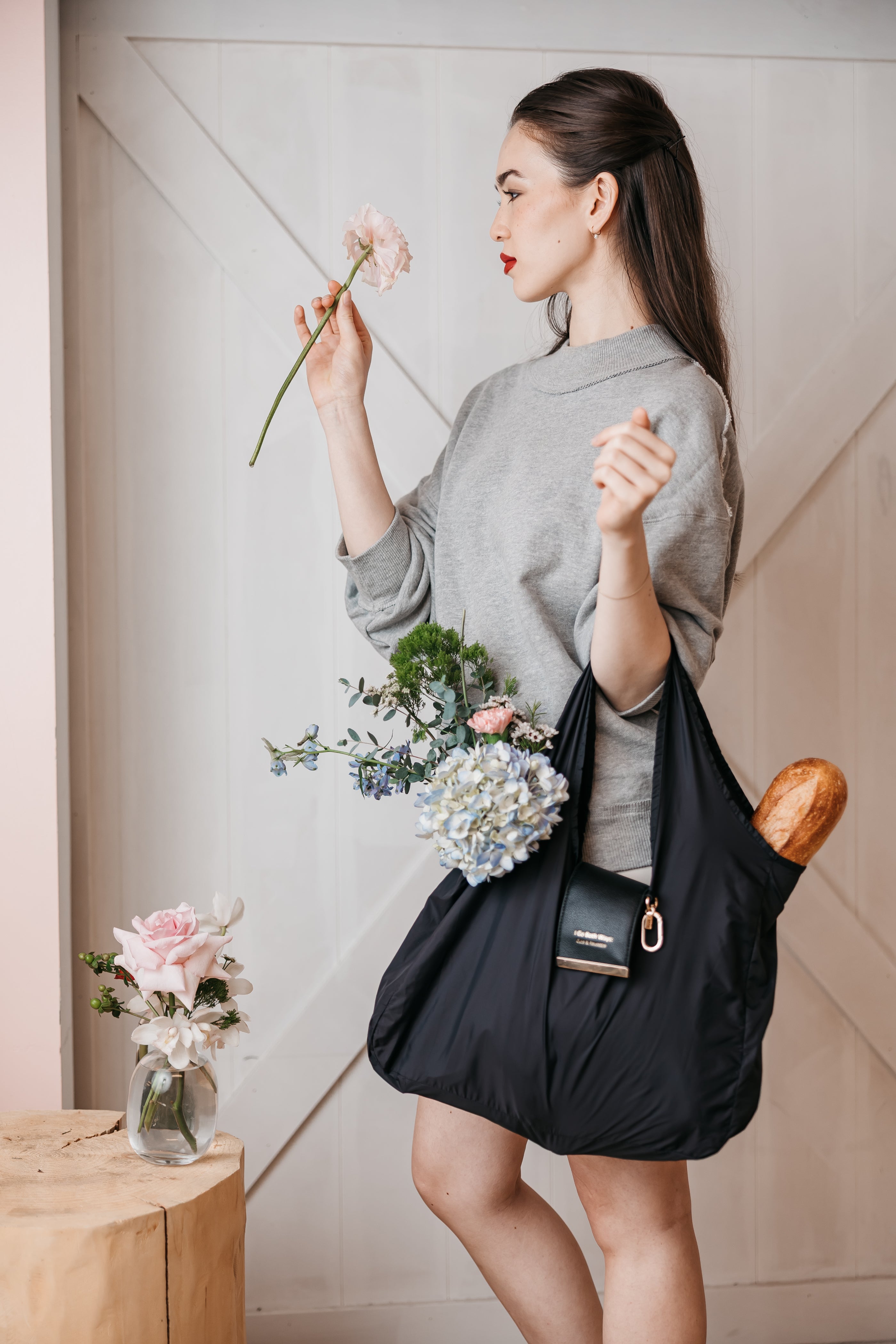 Reusable Market Bag Charm - Black