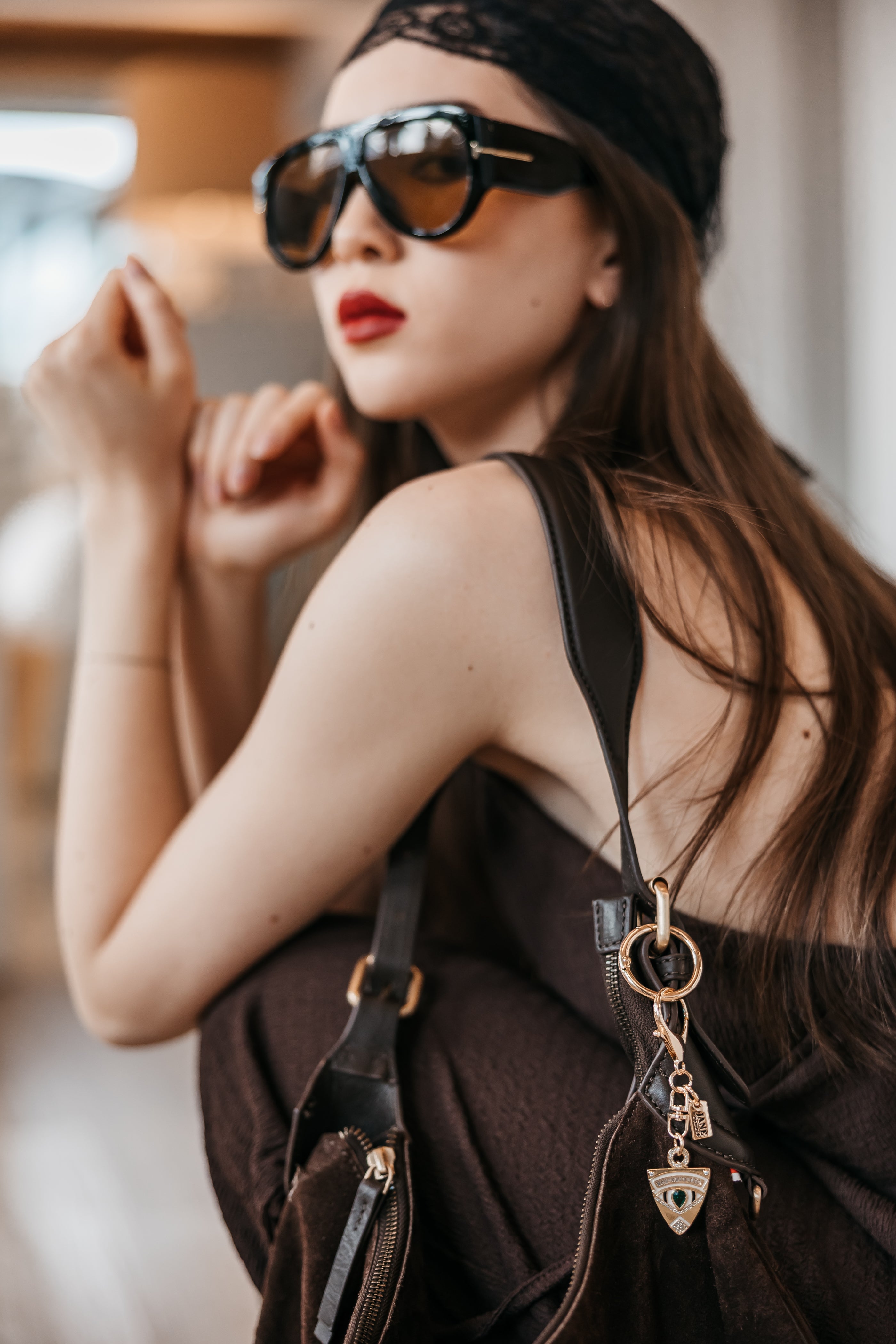 Gold Angel Shield Metal Pendant Charm