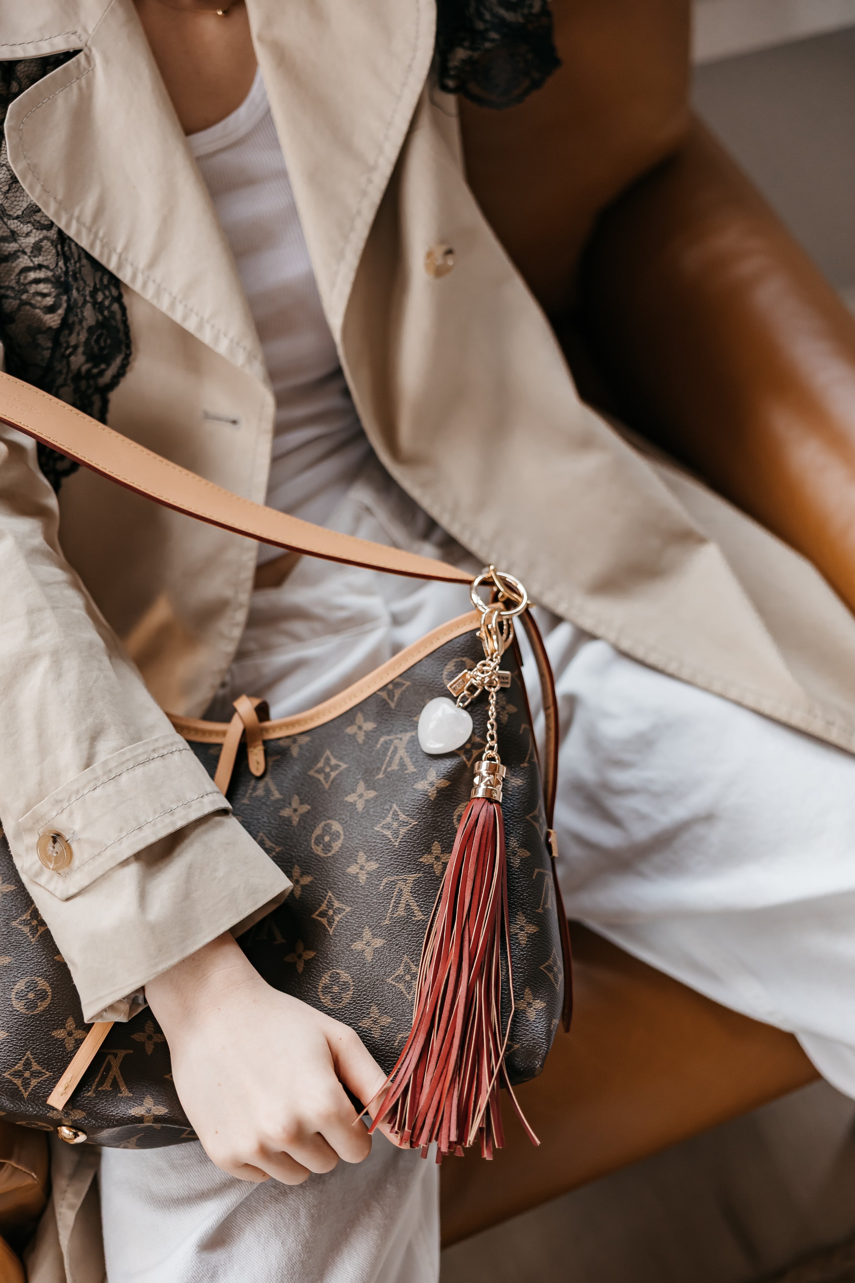 Pink Heart Stone Charm