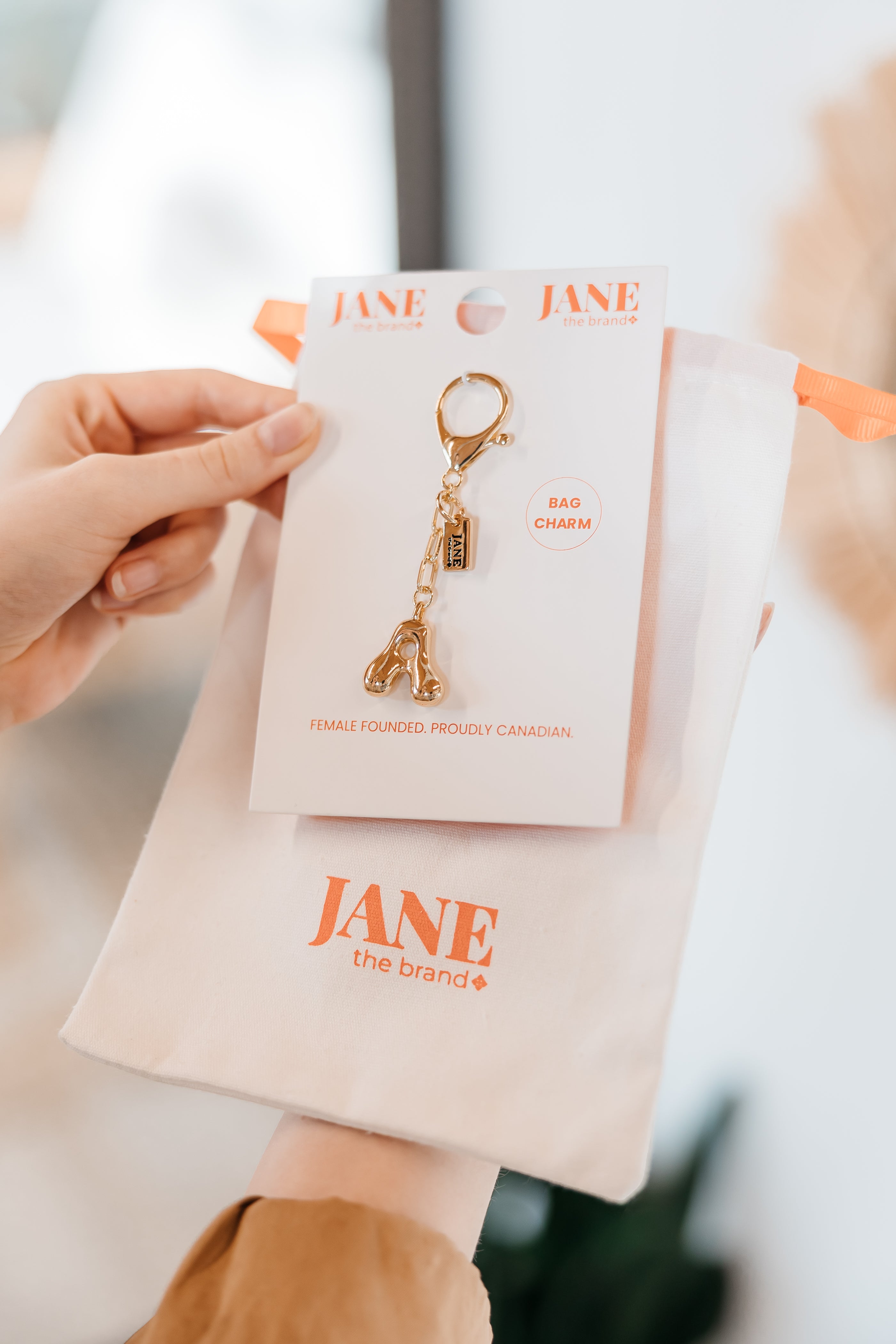 A - Bubble Letter Charm