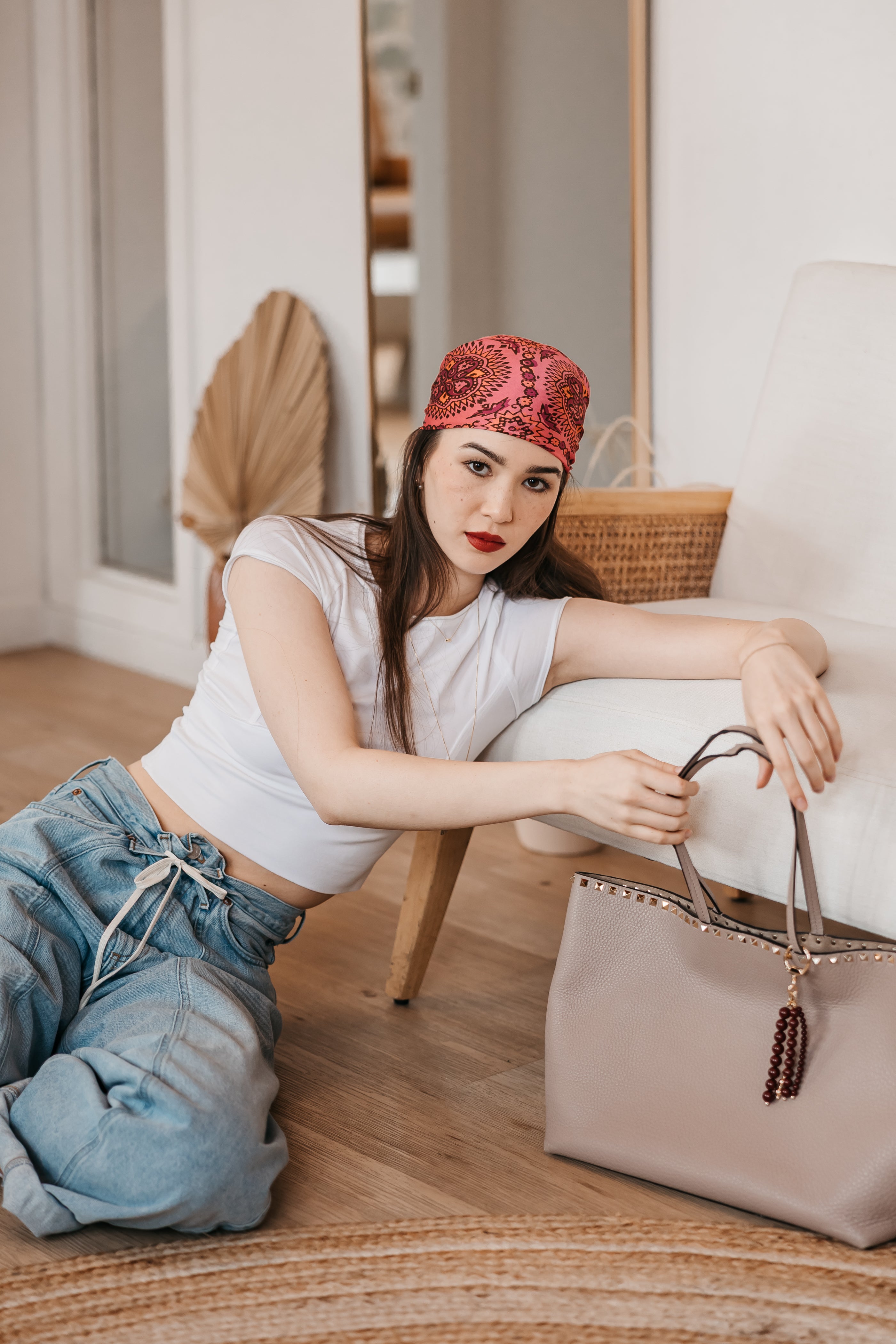 Bordeaux Beaded Charm