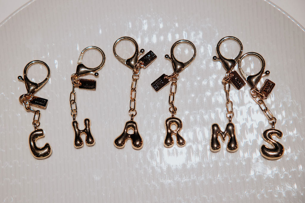 J - Bubble Letter Charm
