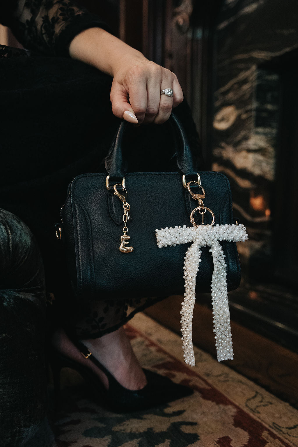 E - Bubble Letter Charm