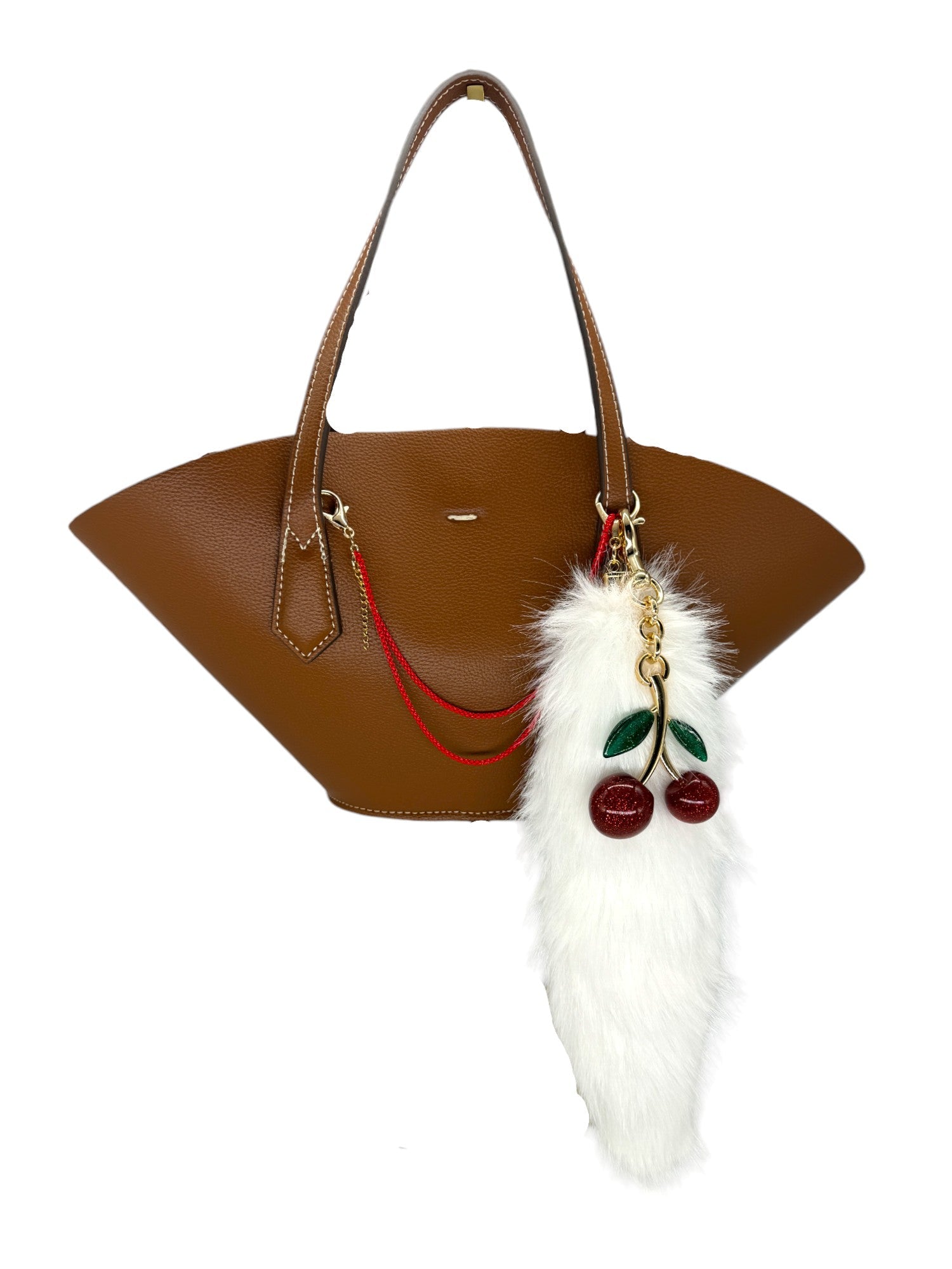 Featuring green leaves and a glittering finish, this classic cherry charm symbolizes sweetness and charm. Its vibrant design adds a playful and romantic element to your collection, perfect for expressing affection. Bag Charm