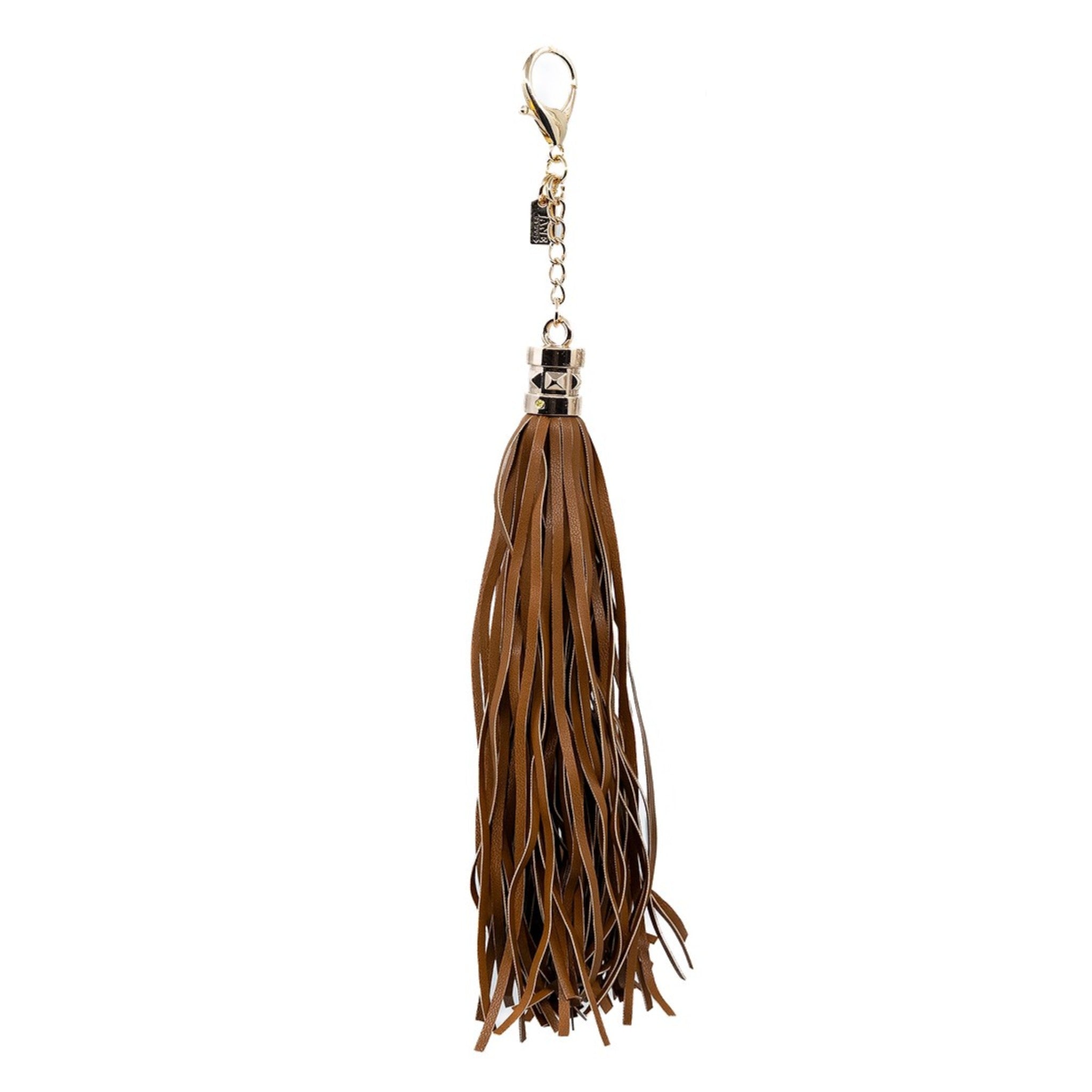 Bring a touch of bohemian flair with this long faux-leather tassel. Its sleek design adds movement and texture, perfect for layering on your bag.