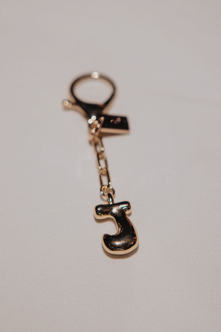 J - Bubble Letter Charm