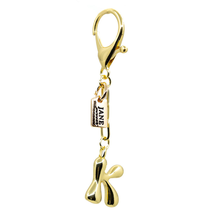 K - Bubble Letter Charm