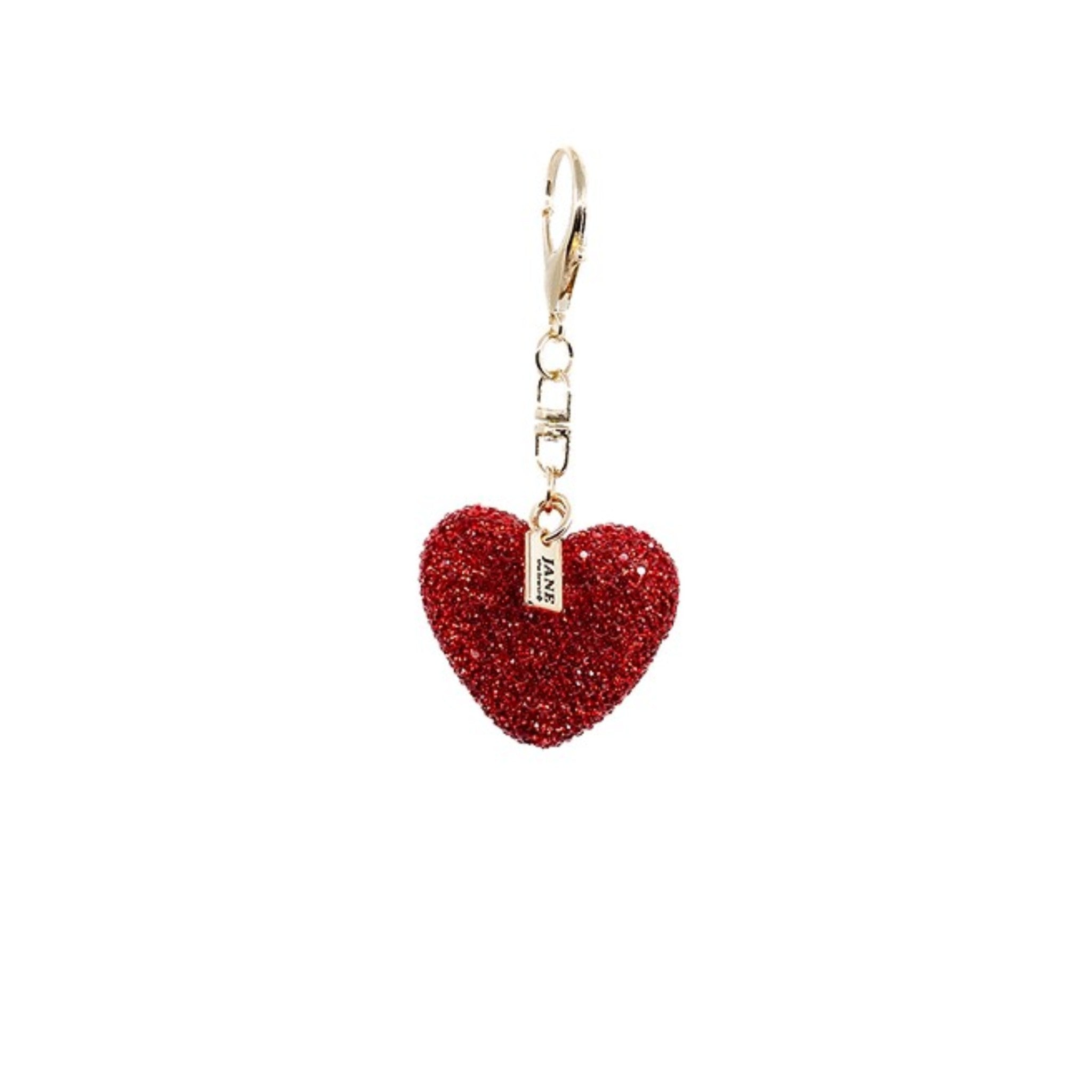 Add a hint of shimmer with this sparkly heart charm. Its radiant design brings a pop of sparkle, making it a delightful addition to your accessories.
