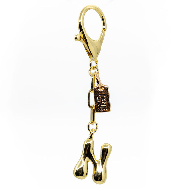 N - Bubble Letter Charm