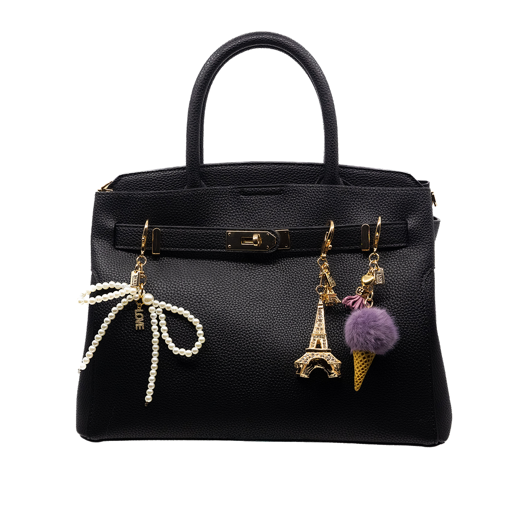 Pearl Bow Single Strand Charm in White