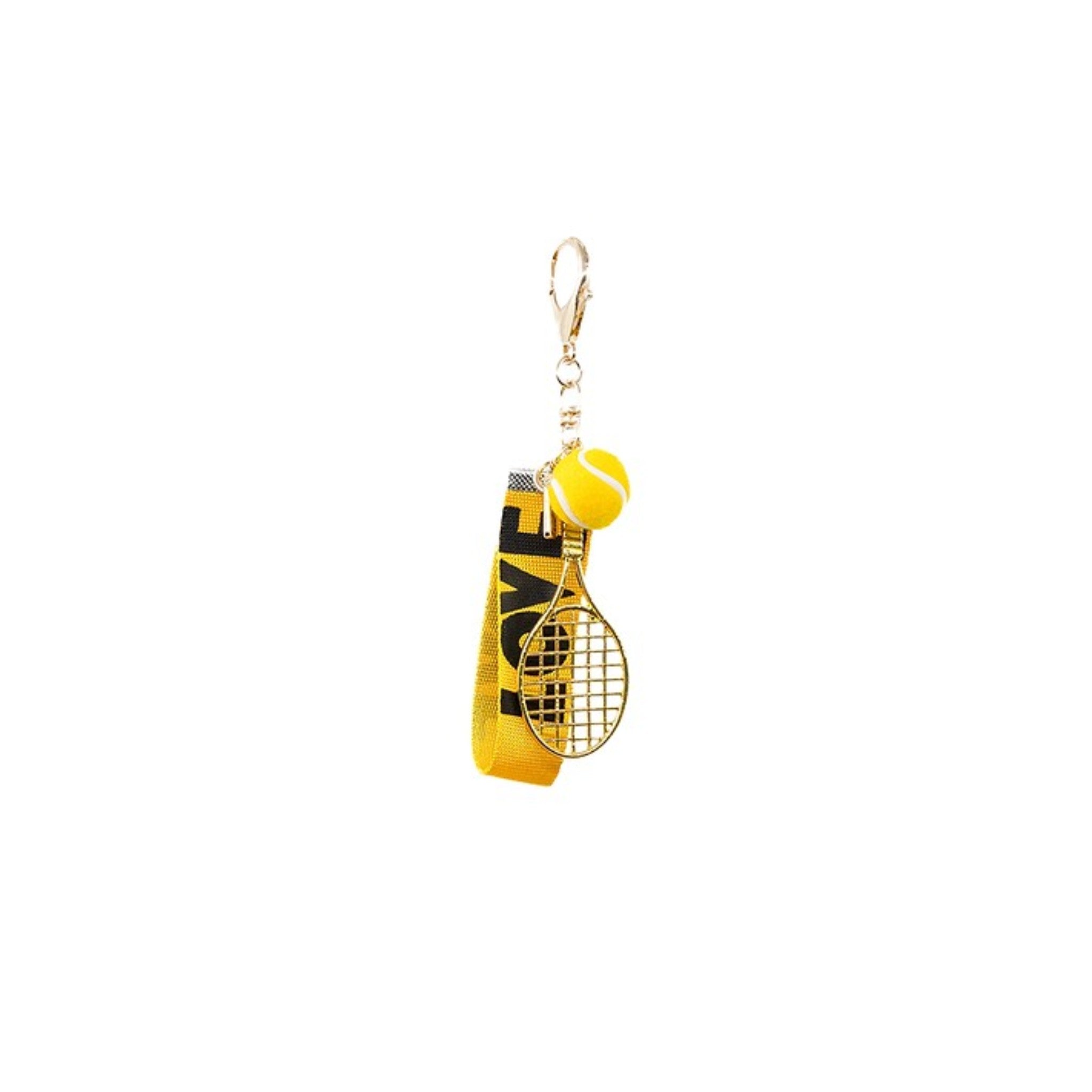 This vibrant yellow tennis racket charm adds a sporty and playful touch to your accessories. Its bold colour and sleek design make it a standout piece, perfect for tennis enthusiasts or anyone looking to add a pop of colour to their collection.