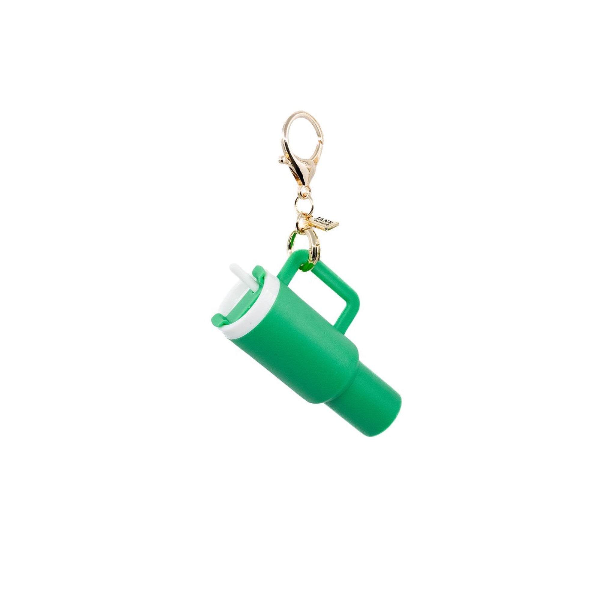 Inspired by the classic green Stanley-style tumbler, this charm brings a fun and trendy twist to your collection. Whether you're a sports fan or love to show off playful style, this charm is a perfect way to add a pop of colour and personality to your bag. &nbsp;

This charm holds a full size lipstick or chapstick.