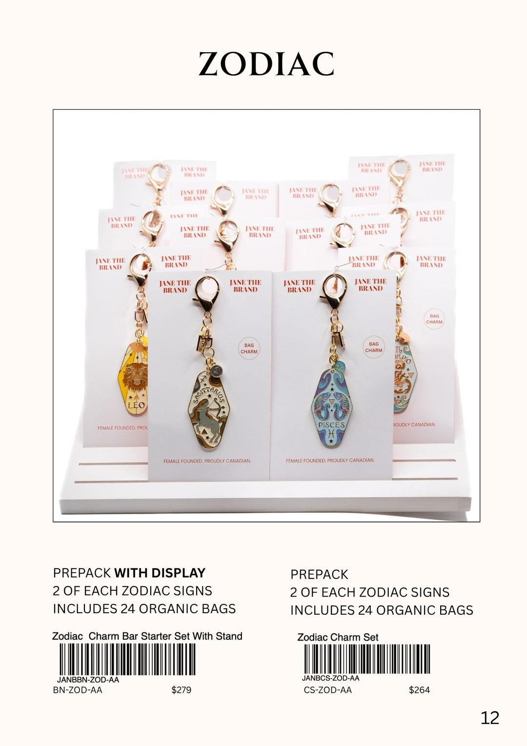 Zodiac Charm Set
