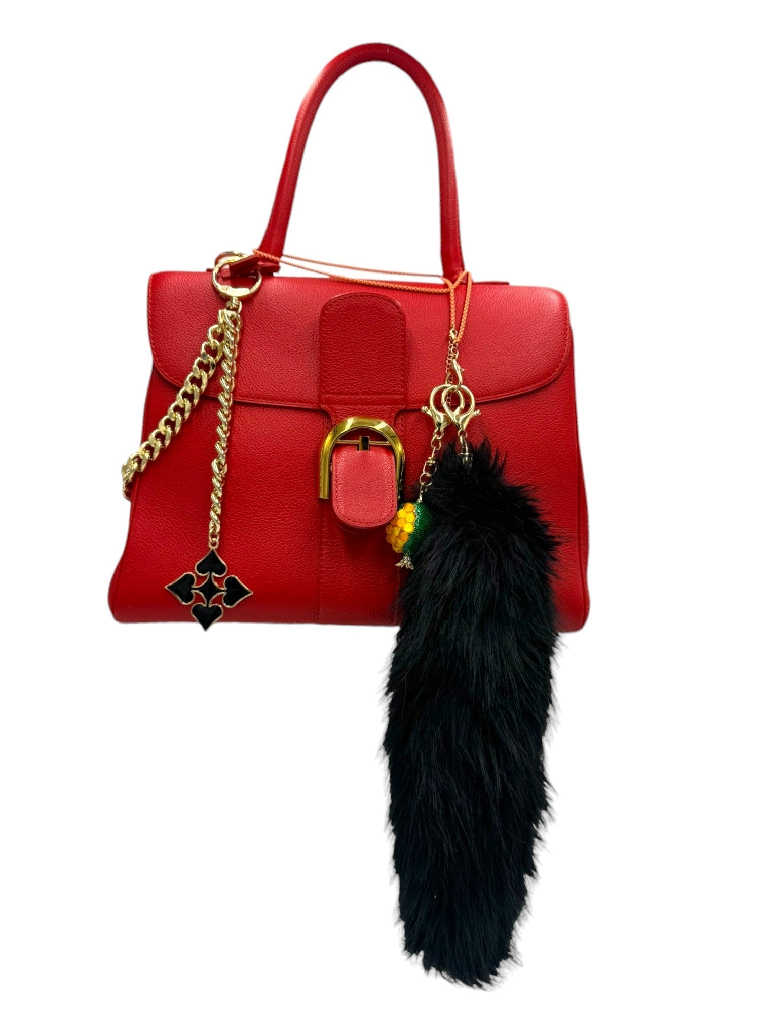 Faux Fur Tail Charm in Black